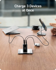 Anker 735 Charger (Nano II 65W) and New Nylon USB-C to USB-C 100W Cable (10 ft)