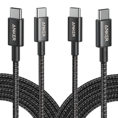 New Nylon USB-C to USB-C 100W Cable (10 ft, 2-Pack）