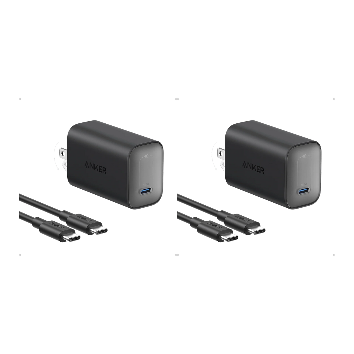 Anker Nano Charger (100W) with USB-C Cable (2-pack)